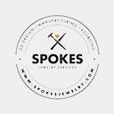 Circular logo for Spokes Jewelry Services, a Move Ahead Media client, with crossed tools, a diamond, and website.