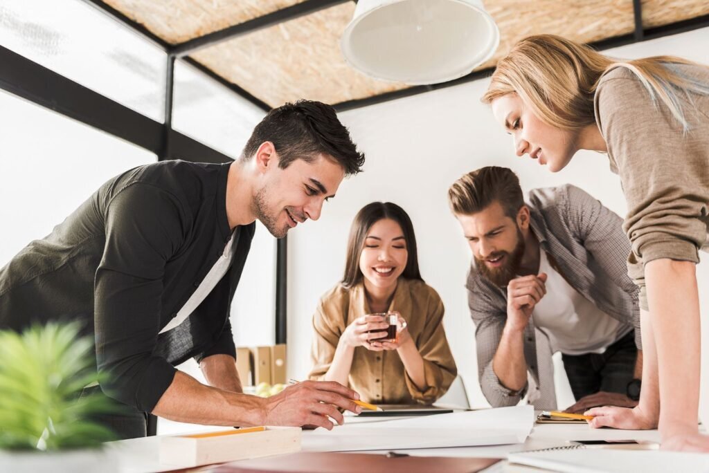 Our expert team collaborates on a website audit, meticulously analyzing documents to uncover SEO issues and opportunities.