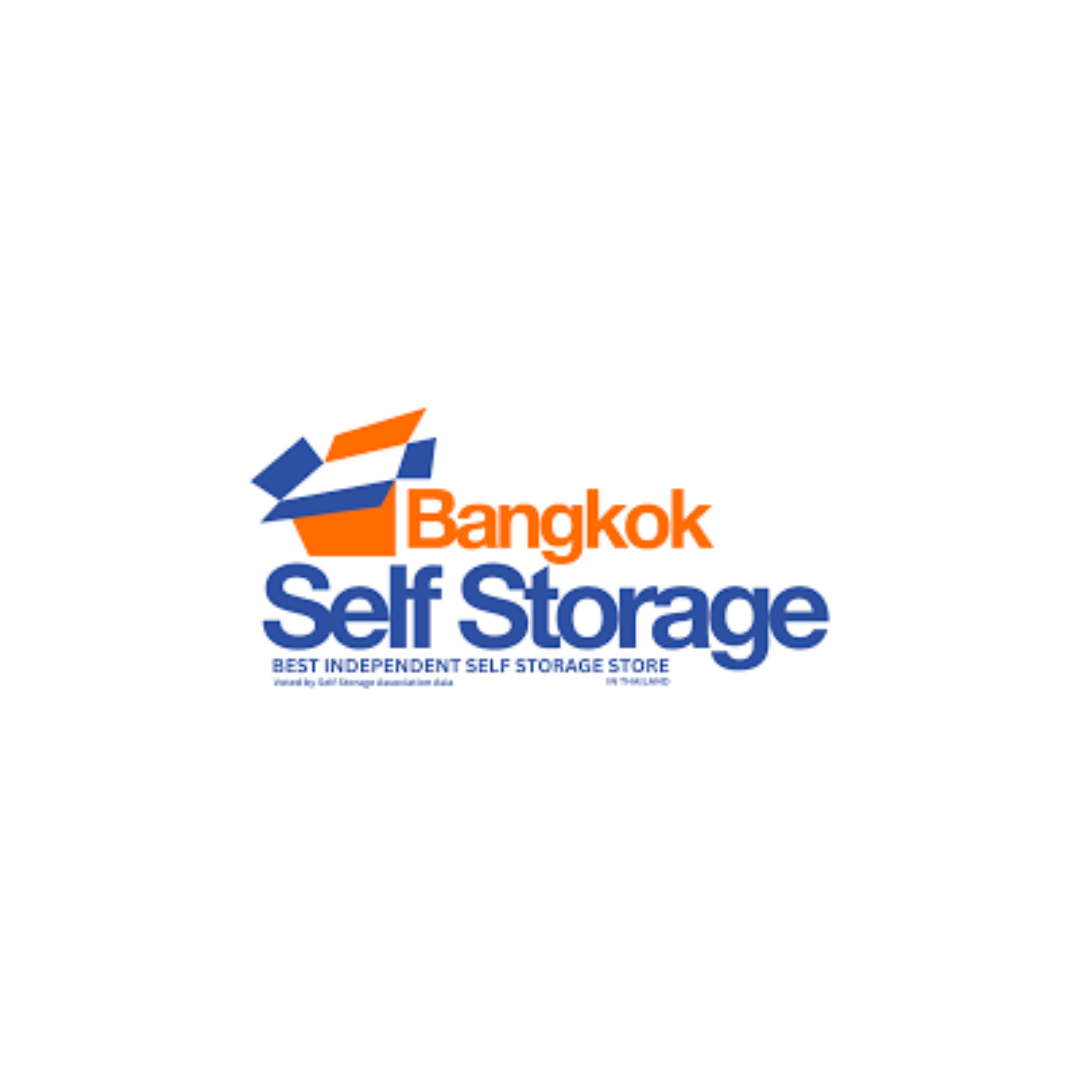Bangkok Self Storage logo: orange and blue box icon, company name, 'BEST INDEPENDENT SELF STORAGE STORE IN THAILAND'. A valued Move Ahead Media client.