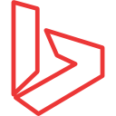 Stylized red geometric logo, a forward-pointing arrow within a 'B' shape, for Move Ahead Media, a paid media agency.