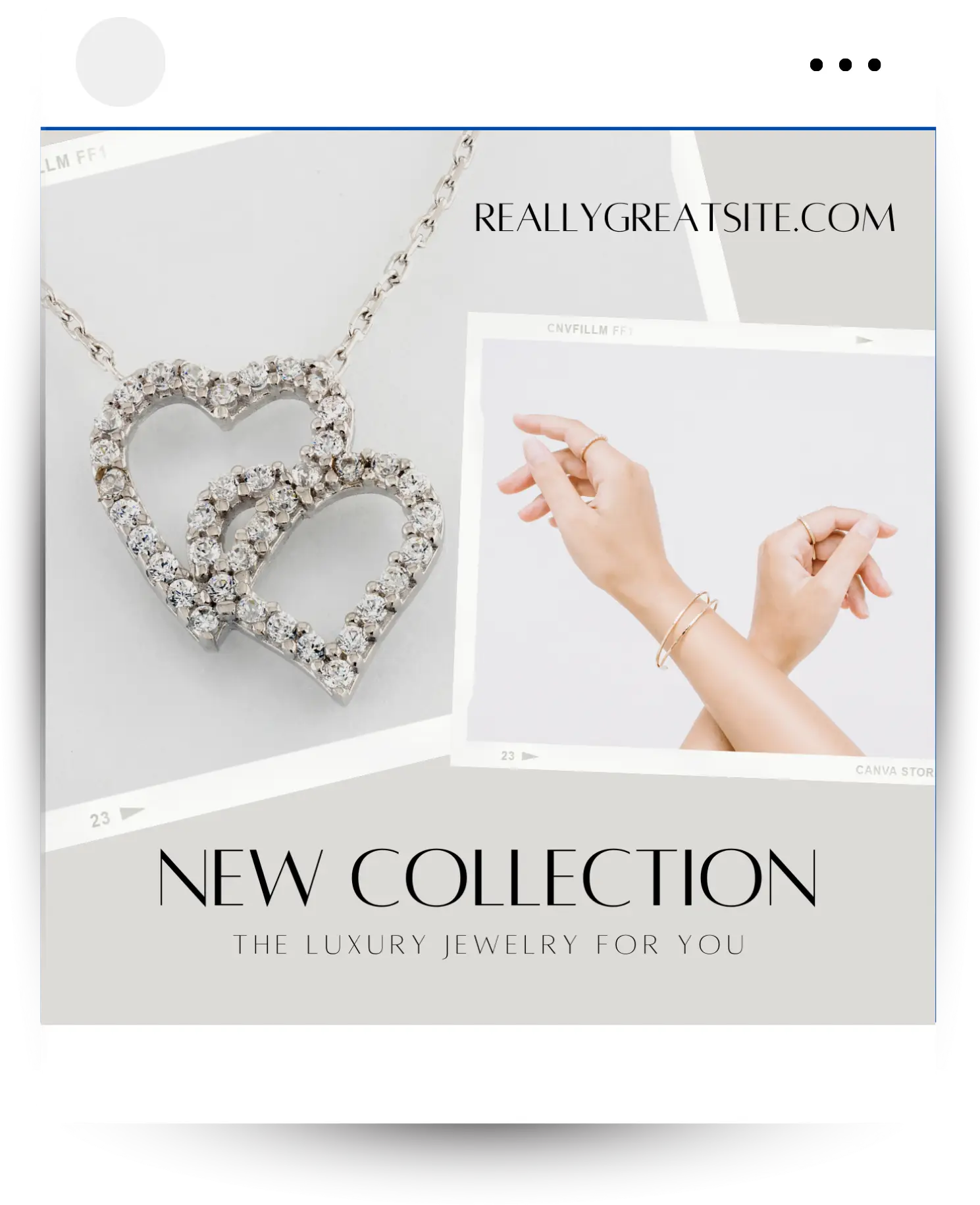 A stunning diamond heart necklace and hands wearing delicate gold rings and a bangle, highlighting a new luxury jewelry collection.